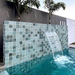 Revestimento Para Piscina Java Lago Mesh Brilhante 7,5x7,5 - Eliane Pisos