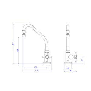 Torneira Para Cozinha De Mesa Bica Movel Izy 1167.c37 Cromado - Deca Metais