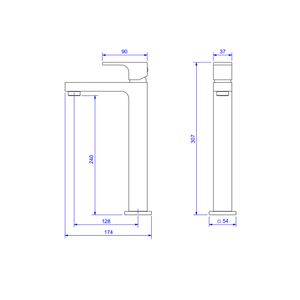 Misturador Monocomando De Mesa Bica Alta Para Lavatório Black Matte - Deca