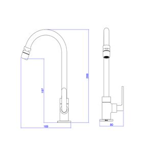 Torneira Flex Plus Cozinha Mesa Bica Movel Cromado - Deca
