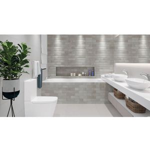 Porcelanato Every Brick Cement Gr Matte  Esmaltado Bold 7,7x24,1 - Portinari
