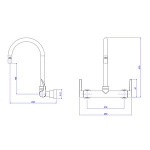 Misturador Para Cozinha Parede Fast - 1258.c59 - Deca Metais