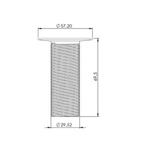Valvula Para Lavatorio Ou Pia 91603 70mm Preto - Pevilon