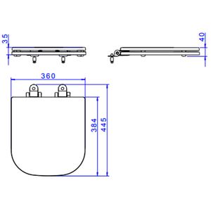 Assento Poliester Ap337 94 Ebano Fosco Slow Close - Deca