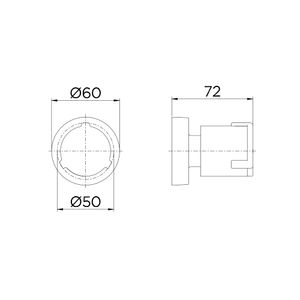 Acabamento Riva Registro Docolbase 3/4  Chrome- Docol
