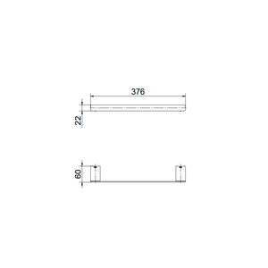Porta Toalha Rosto Docolflat 300mm Chrome - Docol