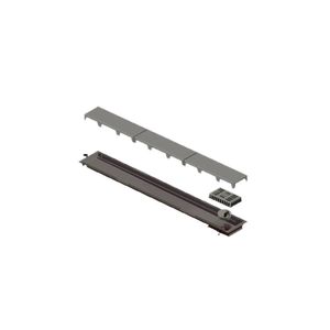 Ralo Linear Em Pvc Seco 75cm Novii  Acabamento Cinza - Ralo Linear