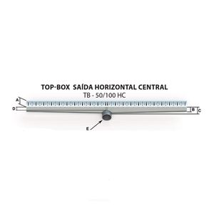 Ralo Topbox Kit Top Max 3,5x60 Cm Saída Horizontal Central - Ralo Linear