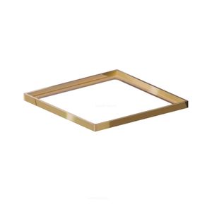 Porta Grelha Quadrado Elleve 100mm Gold - Ralo Linear