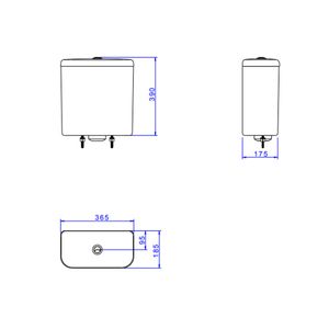 Caixa Acoplada Carrara Dual Flux Marrom Fosco - Deca