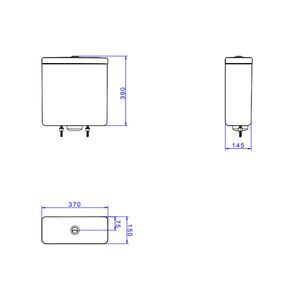 Caixa Acoplada Cd 21f 22 Dual Flux Marrom Fosco - Deca