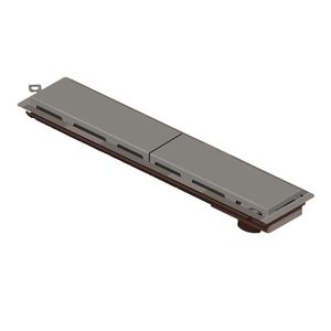 Ralo Linear Novii Pvc Seco 50cm Acabamento Tampa Cinza - Ralo Linear