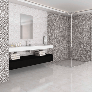 Piso Ceramico Hd57043 Cinza Claro Brilho 58x58  Pei 4 - Bellacer