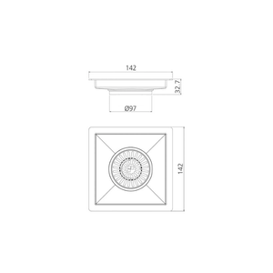 Ralo Linear Quadrata Com Tampa Invisivel 10x10 Cm - Selmetal