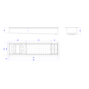Calha Organizadora De Cozinha 75cm Inox - Deca