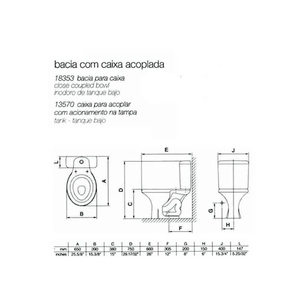 Kit Bacia + Caixa Acoplada 3/6lts Zip Branco - Incepa