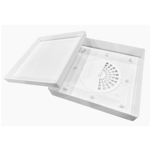 Ralo Linear Quadrado Oculto 15x15cm Branco - Multicerto