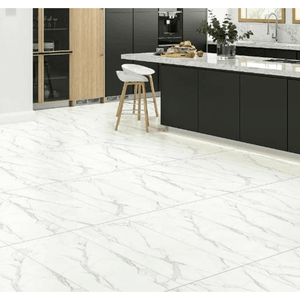 Piso Calacata White  Plus 71303 Acetinado Esmaltado Bold 41x90 - Pisoforte