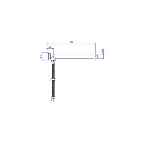 Desviador Universal Luxo Com Tubo 1982.bl.lux.330.mt Black Matte 330 Mm - Deca