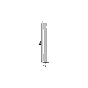 Rodape Lev152 Frisado 150x13mm - Barra 2,40m Branco - Santa Luzia