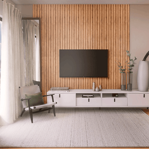 Arremate Painel Ripado Inferior 45mm Cedro 2,85m (valor Por Peça)