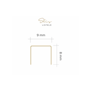 Perfil Para Parede Slis Red Gold Brilho 9mmx3m Viscardi - (valor Por Peça)