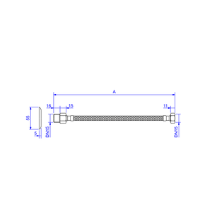 Ligação Flexível De Malha De Aço Cromada 40cm - Deca