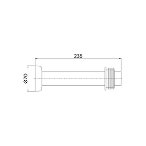 Tubo De Ligação Para Bacia 25cm Chrome - Docol
