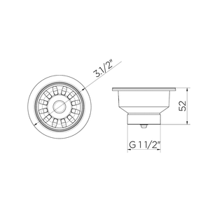 Valvula De Escoamento Para Cozinha Luxo 3 1./2 - Docol Inox