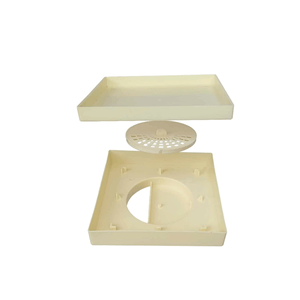 Ralo Linear Quadrado Oculto 15x15cm Bege Claro - Multicerto