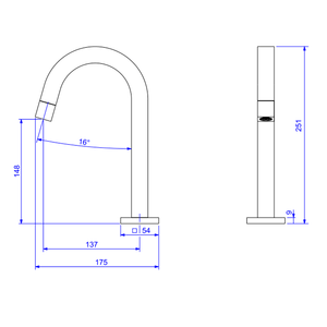 Torneira Tube De Mesa Bica Baixa Para Lavatório Tub Gold - Deca