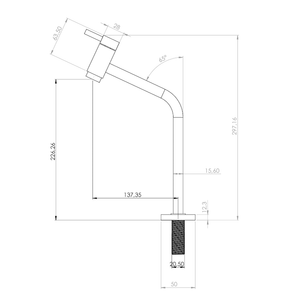 Torneira Piazza C26 11.5034 Fixa Bancada Vertical 1/4 Ambar - Pevilon