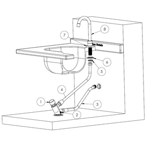 Torneira Para Lavatorio Pematic 11802 C/ Acionador Semiautomatico (pne/pcd) - Pevilon