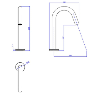 Torneira Lavatorio Curve Sensor Mesa Bica Baixa Black Matte - Deca