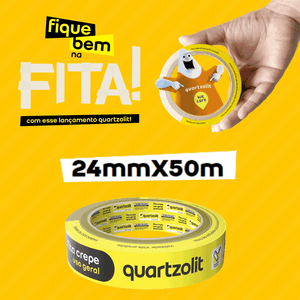 Fita Crepe Uso Geral 24mmx50m - Quartzolit