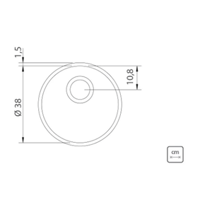 Cuba Redonda Luna 38x38x17,0 Aco 304 C/ Valv 4.1/2 Alto Brilho  94014/202 - Tramontina