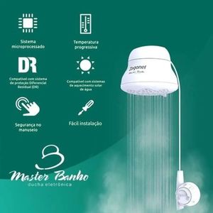 Ducha Master Banho Eletronica 7500w 220 V Branco - Zagonel