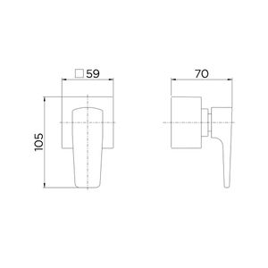 Lift Acabamento Registro (db)docolbase ¾  Onix - Docol