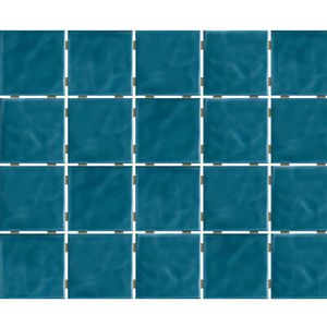 Revestimento Piscina Onda Azul Mar Brilhante 20x20 - Eliane
