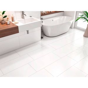 Revestimento Clean Plus Branco Brilhante Esmaltado Bold 38x75 - Idealle