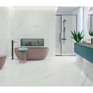 Porcelanato Statuario Acetinado  Ar24187 Esmaltado Retificado 121,0x121,0 - Damme