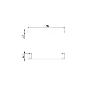 Porta Toalha Docolflat Bastao 300mm Onix  - Docol