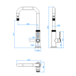 torneira cozinha mesa bica movel urban inox  deca
