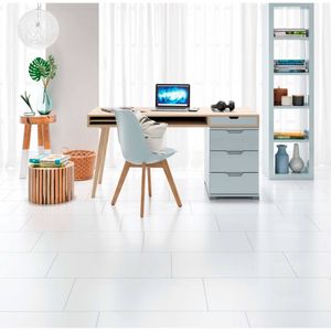 Piso 21701 Clean Plus Brilhante Esmaltado Retificado 37x74 - Idealle