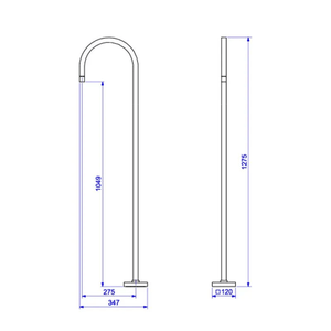 Torneira Curva De Piso Tube Black Matte - Deca
