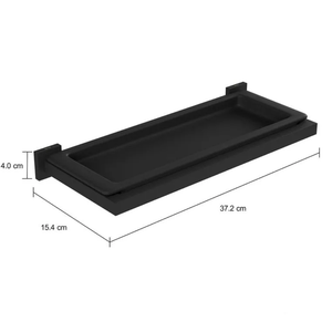 Prateleira Quadratta Black Matte - Deca