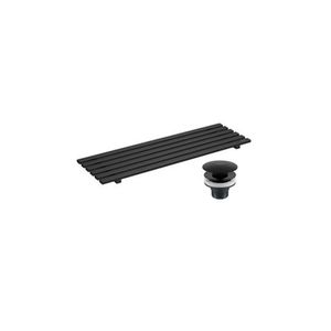 Kit Complementar 2013 Bl Mt Com Grelha E Valvula Para Cuba  L1044/l131 Black Matte - Deca