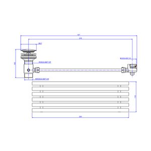 Kit Complementar 2013 Bl Mt Com Grelha E Valvula Para Cuba  L1044/l131 Black Matte - Deca