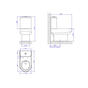 Bacia Para Caixa Acoplada Carrara P.606.22 - Deca