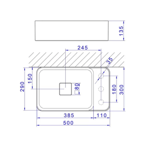 Cuba Retangular De Apoio Slim Branco Mesa Lateral  50cm - Deca